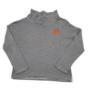 Clemson Tigers Striped Mock Neck Paw Logo Top XXL Gameday Couture Black White